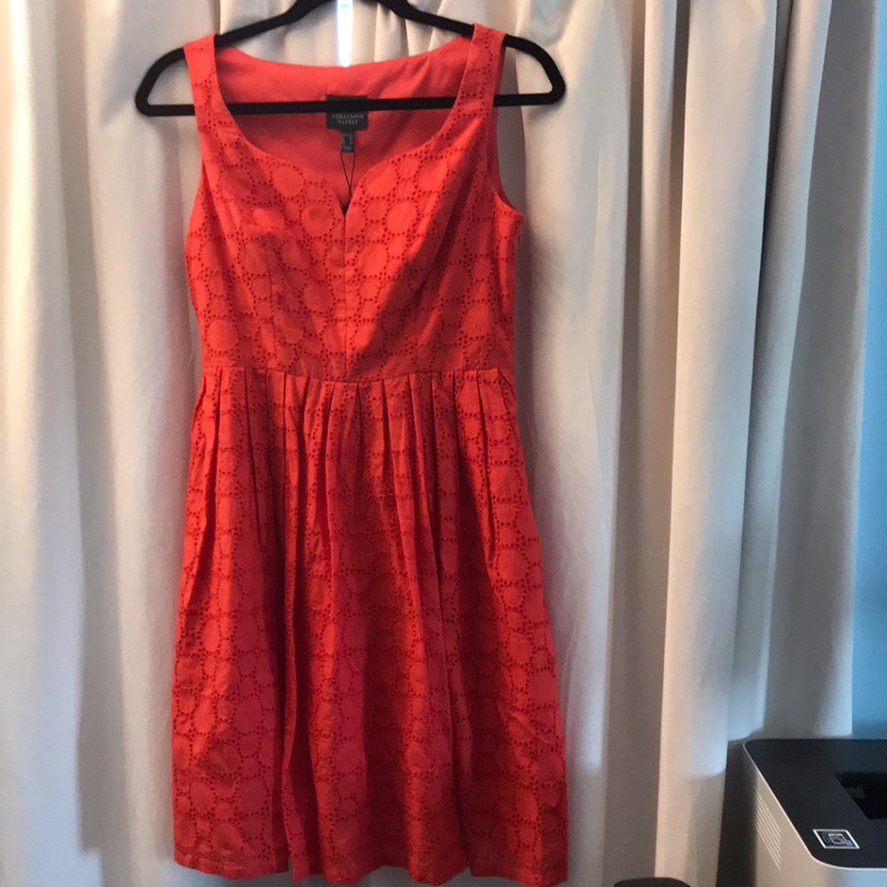Adrianna Papell Orange/Red short dress.